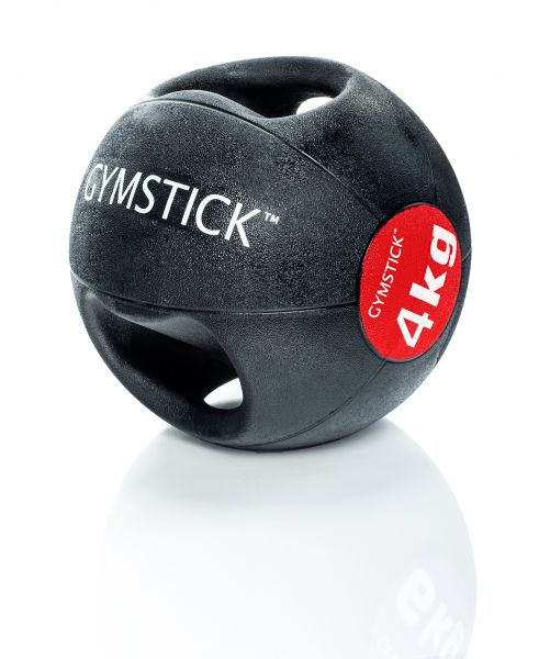 Gymstick Medizinball mit Griffen, 4 kg