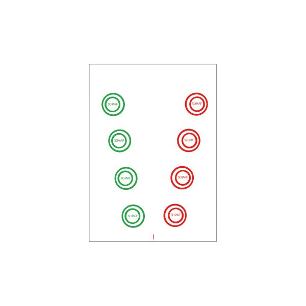 ARTZT vitality Fusionskarten Vergenz Ringe rot-grün